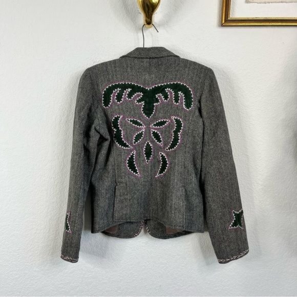 Etro Tweed Wool Velvet Paisley Blazer - Picture 3 of 9